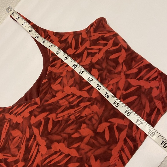 Lululemon Align Cropped Tank Top Spray Leaf Fireside Red Multi Size 14 - Picture 9 of 9